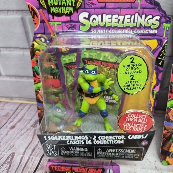 Teenage Mutant Ninja Turtles Mutant Mayhem Squeezelings Complete Set Of 4~Sealed - Picture 2 of 7